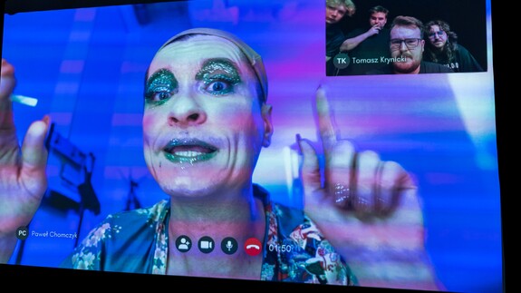 spektakl studenckiego teatru STuKot z udziałem Ch&oacute;ru Akademickiego UwBw  Wilnie