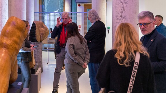 wernisaż wystawy rzeźb Stanisława Ostaszewskiego w kampusie UwB pt."body-anatomia słowa"