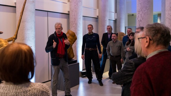 wernisaż wystawy rzeźb Stanisława Ostaszewskiego w kampusie UwB pt."body-anatomia słowa"